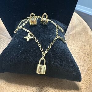 Golden Clover Lock Charm Set